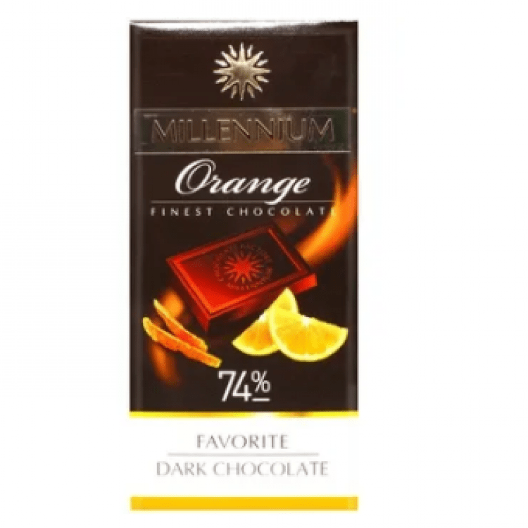 Шоколад чорний Millennium Favorite з апельсином 74% 100г - image-0